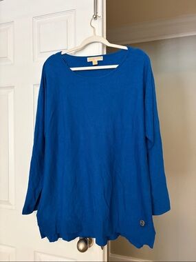 Michael Kors Royal Blue Long-Sleeve Pullover Sweater